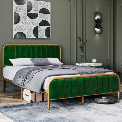 Fenris Upholstered Velvet Standard Bed