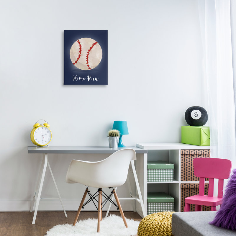 Jeu sur toile Home Run, design par Christine Simpson Art, H 20 po x l 16 po