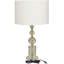 Lampe de table en cristal avec abat-jour tambour