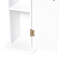 Armoire à papier hygiénique - Petit organisateur de coin de salle de bain blanc avec portes et tablettes