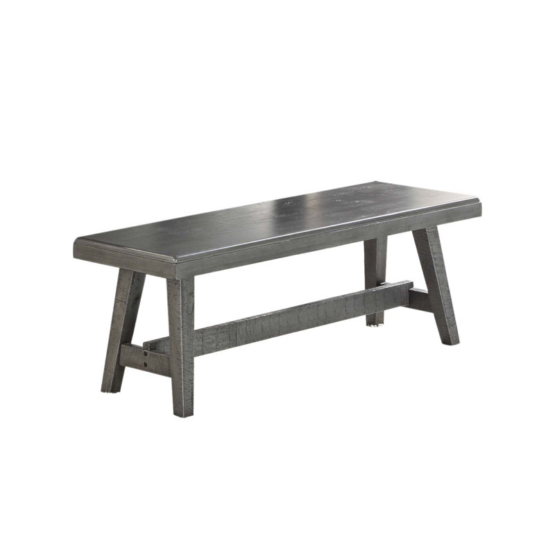 Banc de salle à manger robuste en bois avec pieds fuselés, parfait pour les repas formels ou décontractés et les espaces de cuisine surélevés.