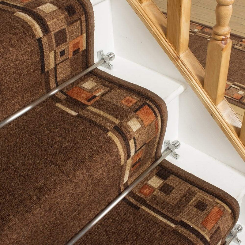 Stair Runner Alkmaar Indoor Area Rug, Runner Brown x 450cm