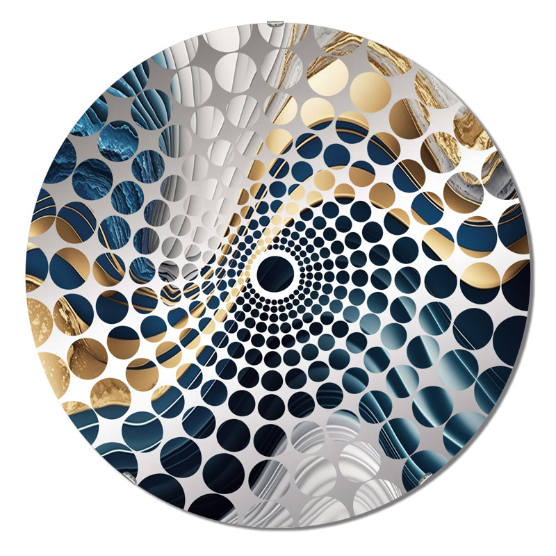 Futoshi - Concentric Circles Decorative Mirror, 31.4" x 31.4"
