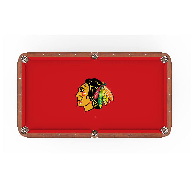 Chiffon pour table de billard NHL, 96 po, Blackhawks de Chicago