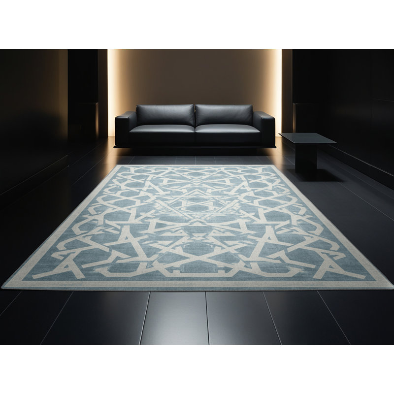 Soft Plush Farner Hanukkah Modern & Contemporary Abstract Area Rug in Brown – Gray Binding, 5x7