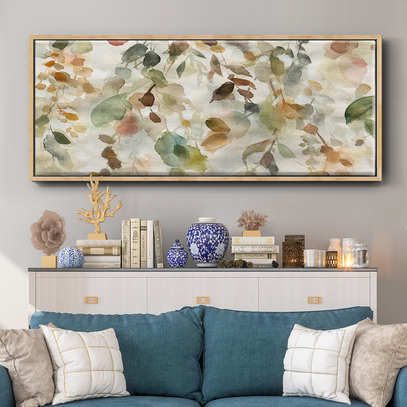 Fall Cascade- Framed Canvas, 8" H x 20" W