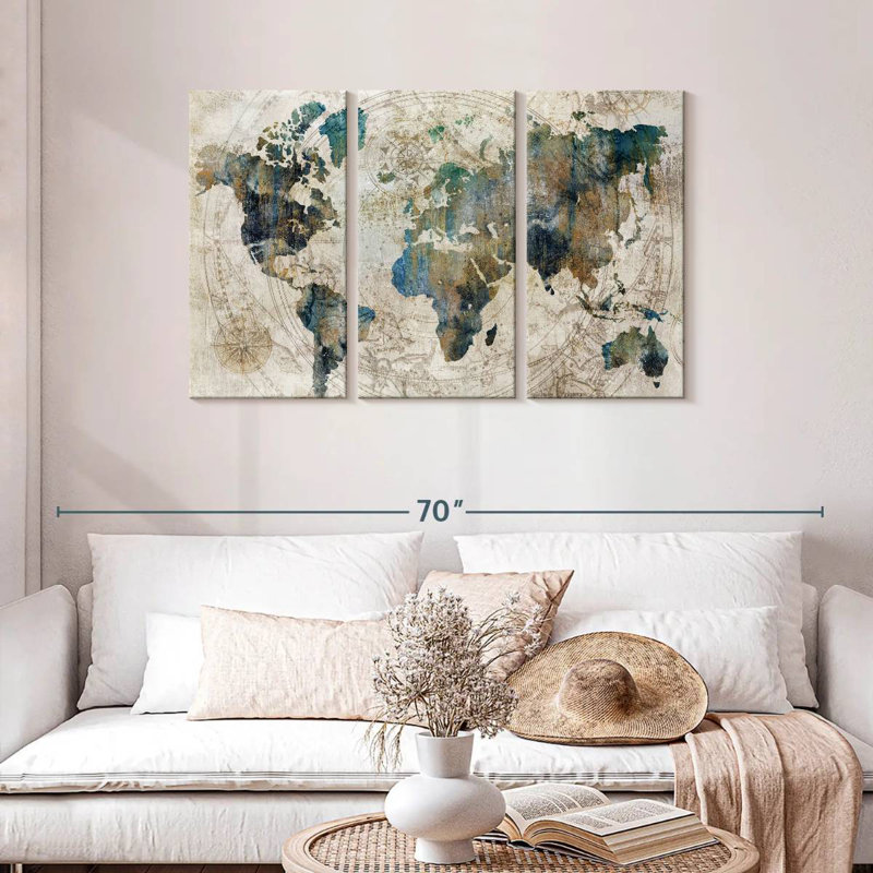 Aliaz Stained Celestial Map, 28" H x 45" W