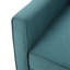 Chaise à dossier poussoir en lin bleu sarcelle pour décoration intérieure élégante-1055028123