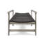  Chaise longue d'extérieur en osier avec dossier et accoudoirs réglables, fauteuil inclinable résistant aux intempéries, gris
