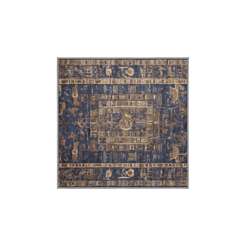 Machine Washable Purple Area Rug, Square 5'