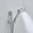 10Inch Shower System, Slide Bar Shower Faucets Sets Complete Round Shower Heads And 5Spray Handheld Combo, Wall Mounted Matte Black Shower Faucet