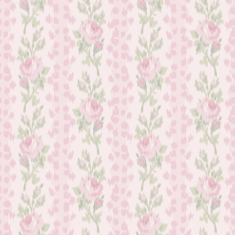 Papier peint adhésif rayé Blooming Heirloom