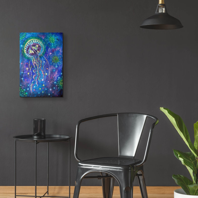 Art mural en verre épique «Ocean of Stars» par Verena Wild, 16 po x 24 po, H 24 po x l 16 po