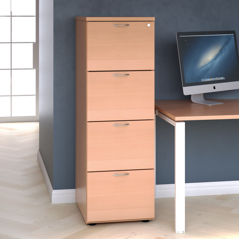 Buariki 46.4cm Wide 4 -Drawer File Cabinet, Beech