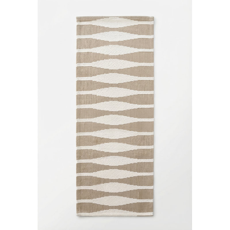 Chemin de table Rustic Beige Serene Wave