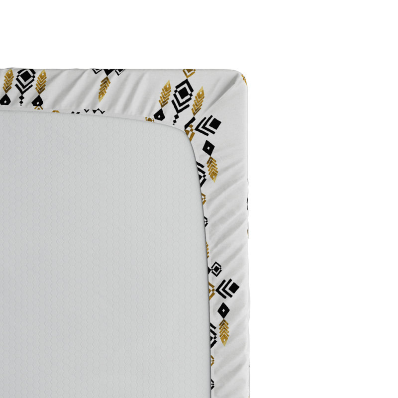 Microfiber Geometric Fitted Sheet, Full Fitted Sheet