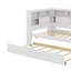 Lit de jour en bois polyvalent avec étagères de chargement USB et gigogne extensible-1733305428