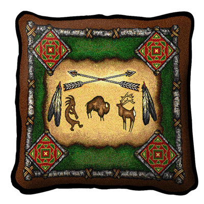 Coussin en coton Native American