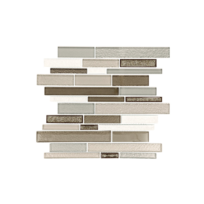 Carreau de mosaïque en verre 12 po x 14 po Crystal Shores