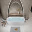 Baignoire autoportante autoportante linéaire en acrylique 59 po 59 po, acrylique blanc brillant, bonde escamotable en chrome, certifié Cupc