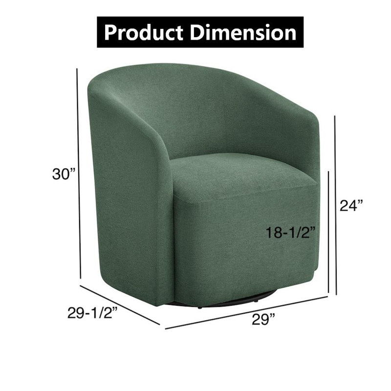 Fauteuil demi-tonneau bleu Ardena, Vert