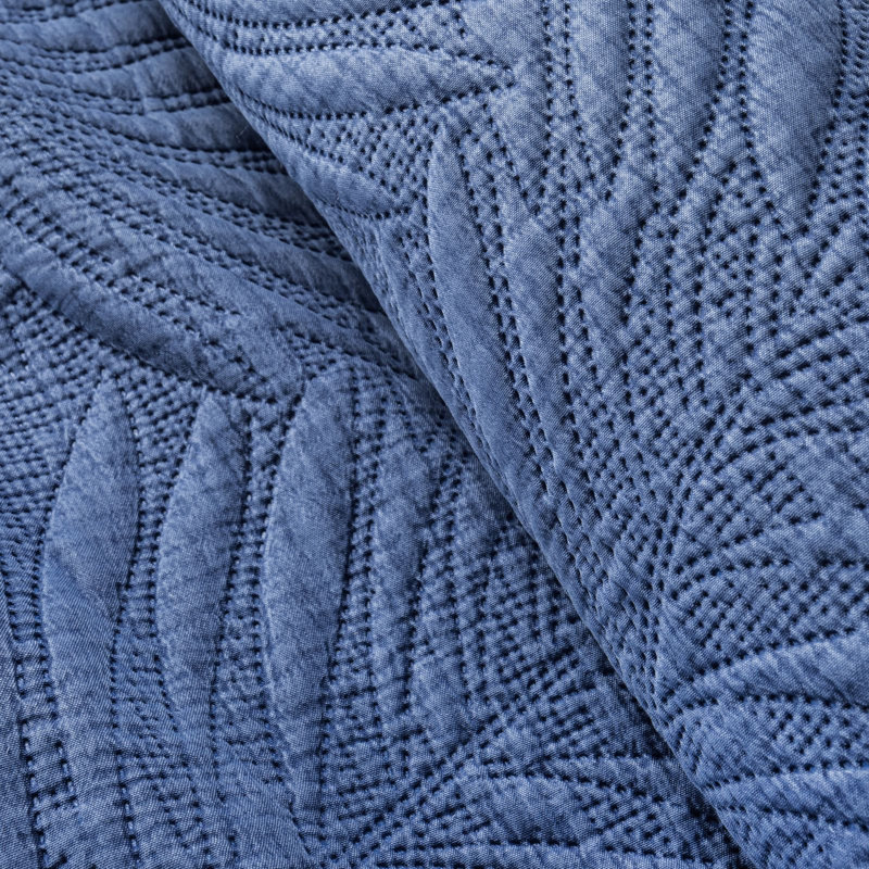 Rhoden Floral Bedspread, Blue, W220 x L240cm