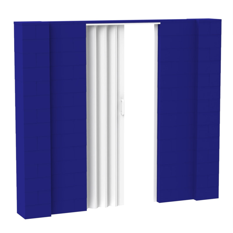 Ensemble mural bloc géant, Bleu, 96"