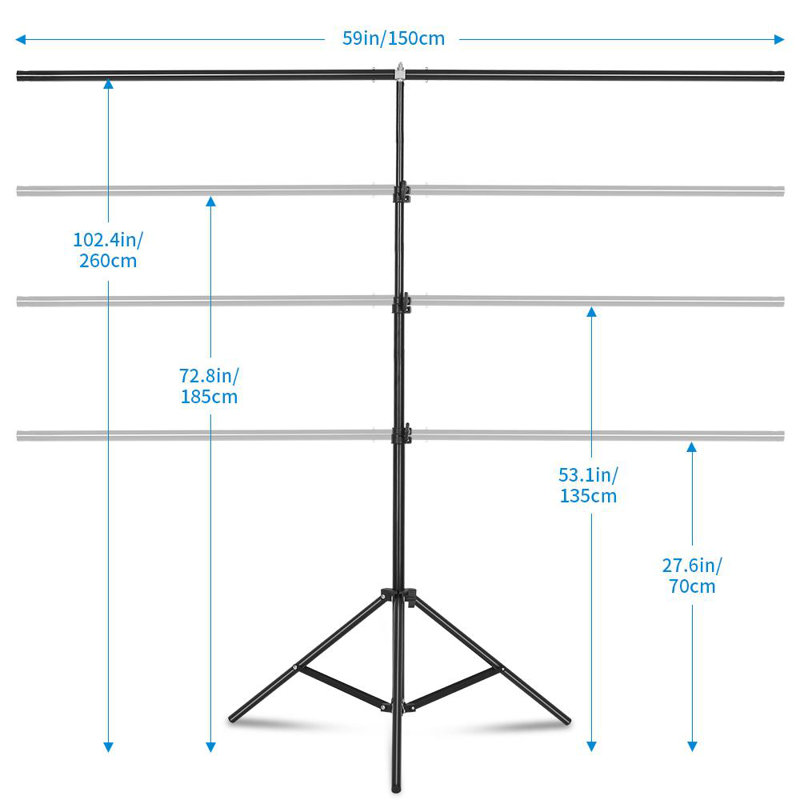 T-Shape Background Backdrop Support Stand Kit