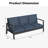 74.8'' 3-Person Metal Outdoor Patio Sofa-1821058588