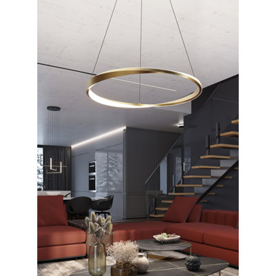 Oberon - 40'' Single LED Pendant - Light Antique Brass