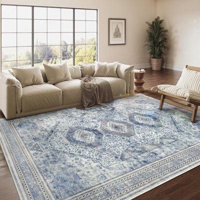 Tapis de salon à motif géométrique Straub
