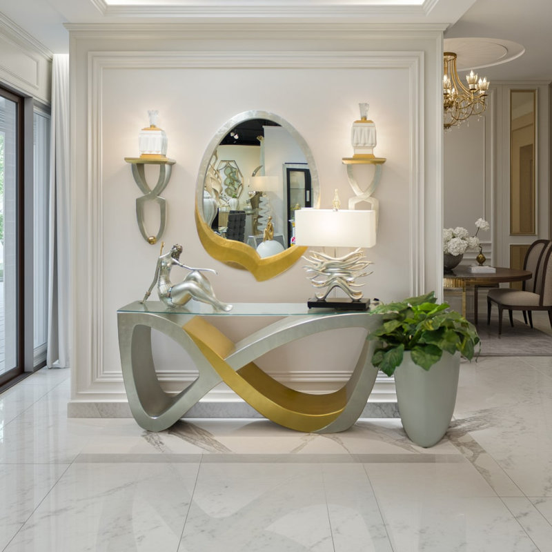 69'' W Glass Console Table
