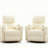 40" Wide Power Swivel Recliner with USB Charging Faux Fur Rocking Barrel Chair-1548512542