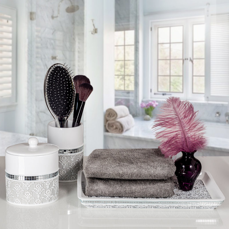 Pot en coton miroir damassé