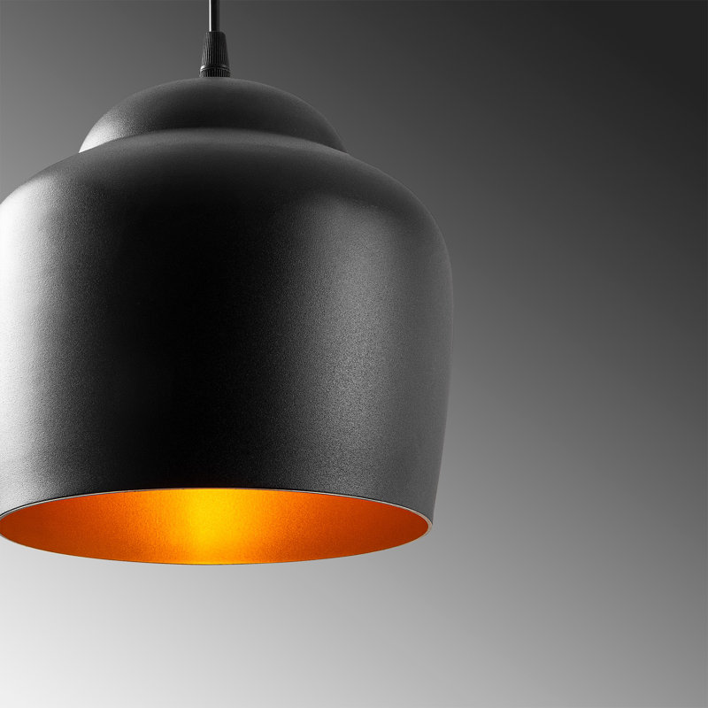 Lustre industriel moderne, métal noir, 48,4 x 48,4 x 48,4 pouces | Hauteur: 48,4 pouces, 1 x douille E27 de 40 W maximum | Luminaire de maison élégant, design scandinave, parfait pour les salles à manger et les espaces de vie