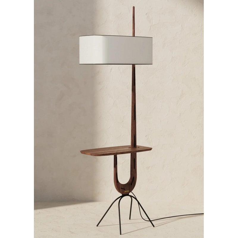 Giraffe Floor Lamp, American Walnut