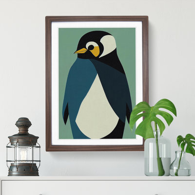 Penguin in Abstract No.4 - Framed Print