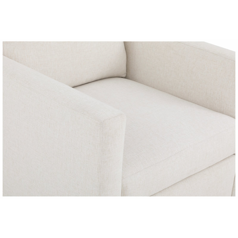 Leather Swivel Armchair, 1111 Brown, Almond Buff