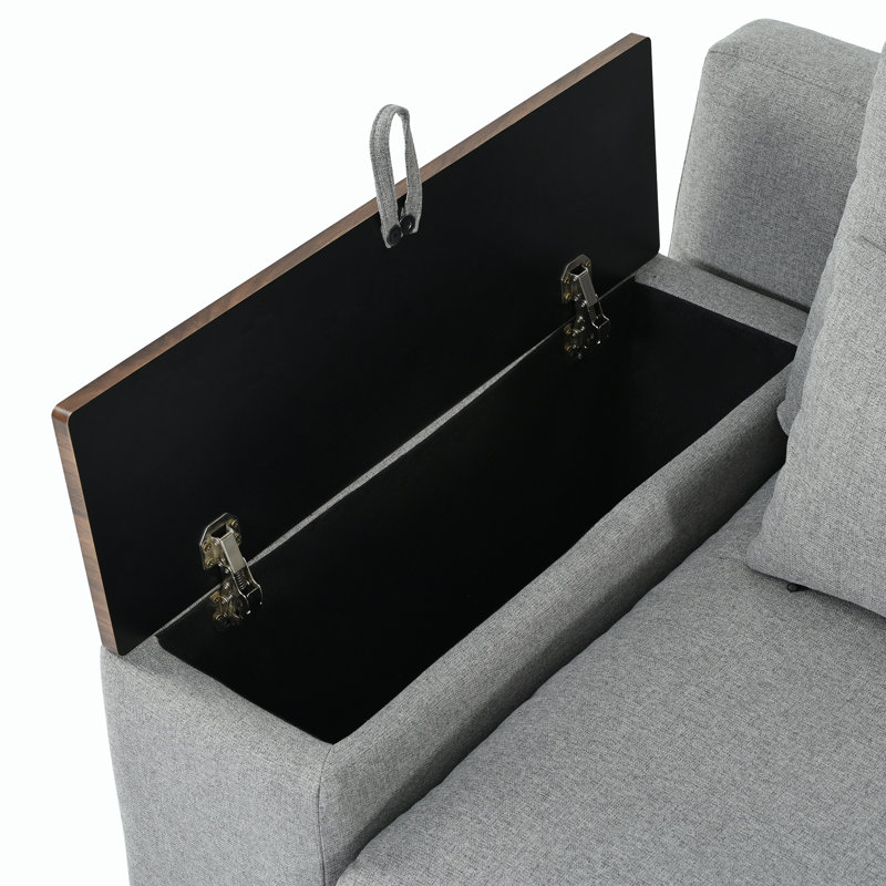 Canapé modulaire en forme de L U_style avec coussins de dossier amovibles, 3 coussins et 2 espaces de rangement - Parfait pour les salons, les bureaux et les appartements
