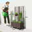 Outdoor Stylish Planter Box,Mobile Raised Garden Bed-1824849925