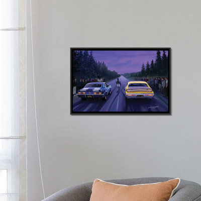«Back Road Races» par Bruce Kaiser, impression sur toile tendue