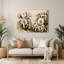 Vegetables Button Mushroom Beige Metal Wall Art-383802238