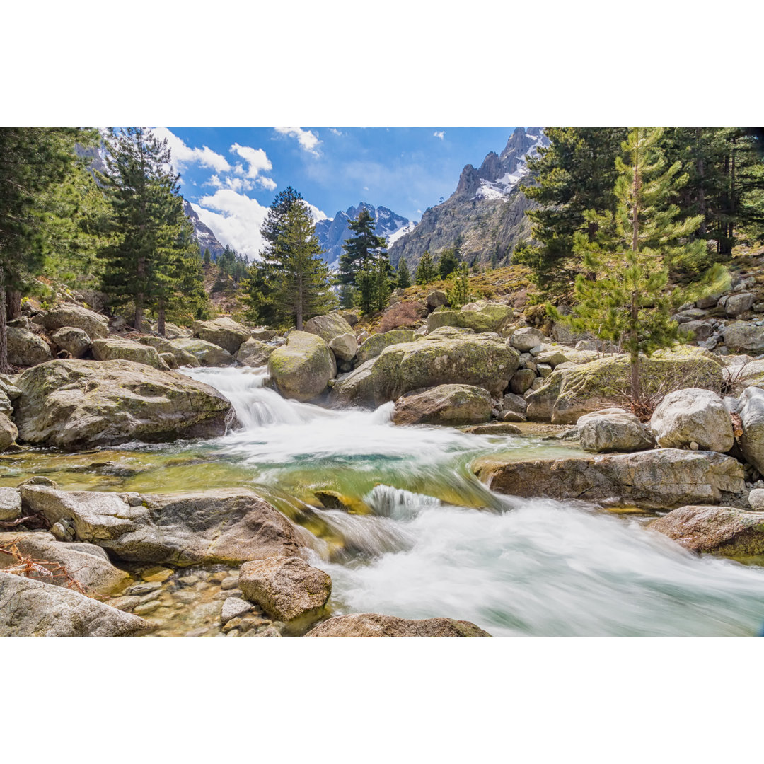 Wasserfälle auf Korsika von Joningall - Leinwandbild auf Leinwand