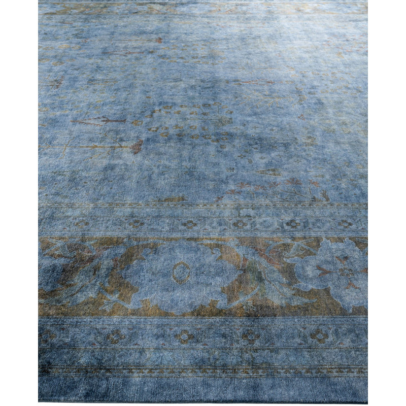Overdyed One-of-a-Kind 12' 3" X 15' 3" Hand Knotted Area Rug