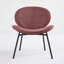 Chaise longue en cuir noir Mid-Century