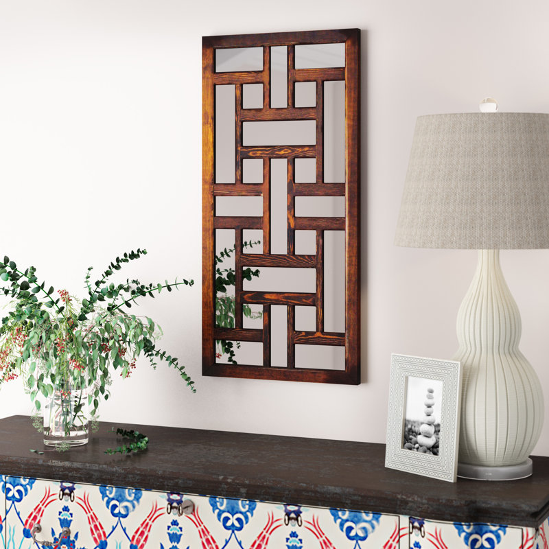 Miroir rectangulaire en bois