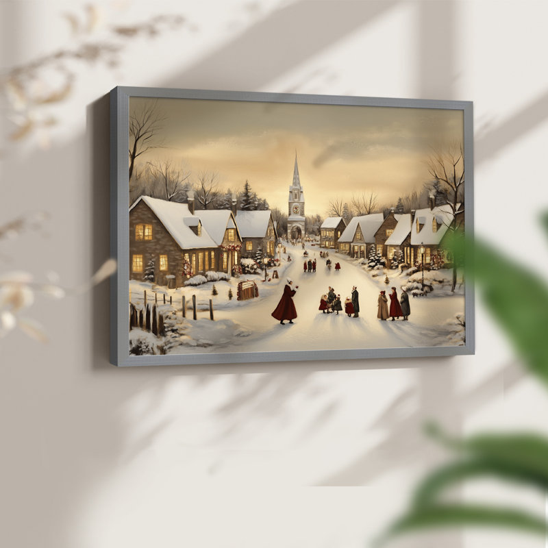 Art de Noël - CMxxvii - reproduction encadrée - réversible