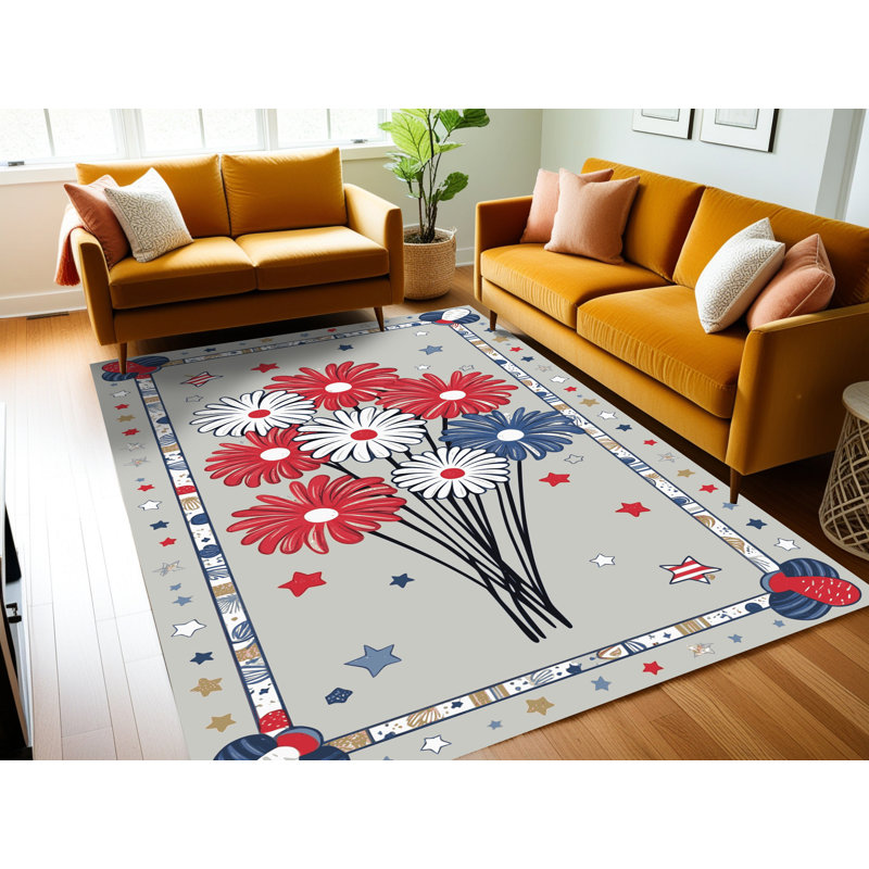 Tapis rouge des Fêtes Red Barrel Studio®, Rectangle 6 pi x 9 pi