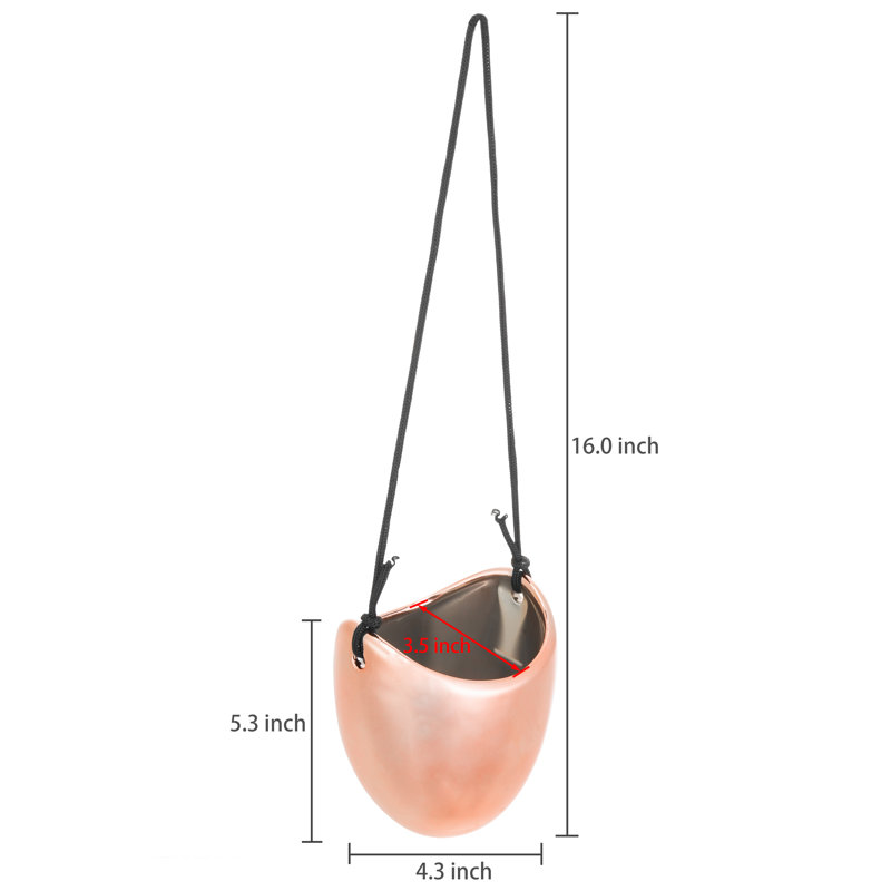 Hanging Planter, Rose Gold