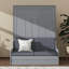 Grand lit escamotable mural avec coussin, structure de lit pliable en bois transformable en canapé-525096379